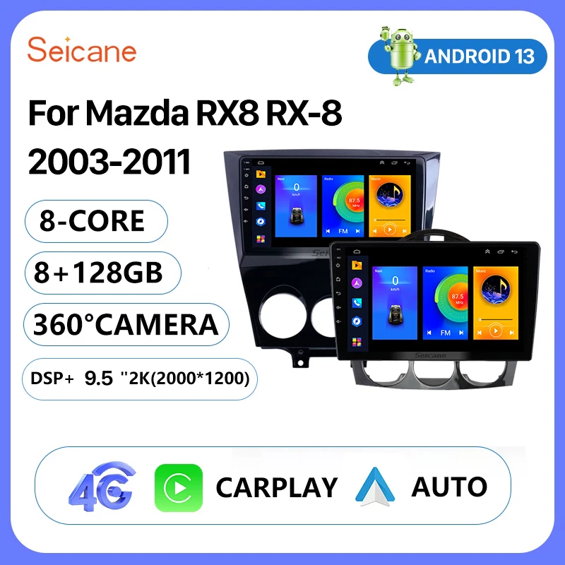 Автомагнитола Seicane Android 13 для Mazda RX8 RX-8 2003-2011, мультимедийный плеер с GPS-навигацией, Carplay QLED, стерео головное устройство 2Din
Автомагнитола Seicane Android 13 для Mazda RX8 RX-8 2003-2011, мультимедийный плеер с GPS-навигацией, Carplay QLED, стерео головное устройство 2Din
