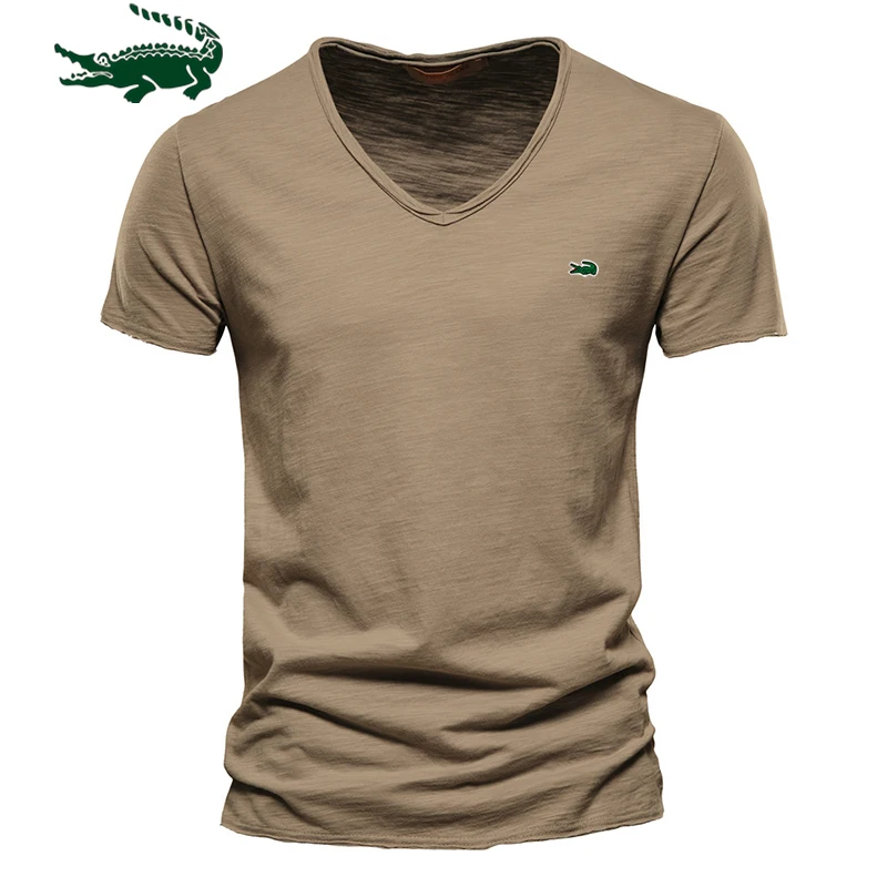 Brand Quality 100% Cotton Men T-shirt V-neck Fashion Design Slim Fit Soild T-shirts Male Tops Tees Short Sleeve T Shirt For Men
Brand Quality 100% Cotton Men T-shirt V-neck Fashion Design Slim Fit Soild T-shirts Male Tops Tees Short Sleeve T Shirt For Men