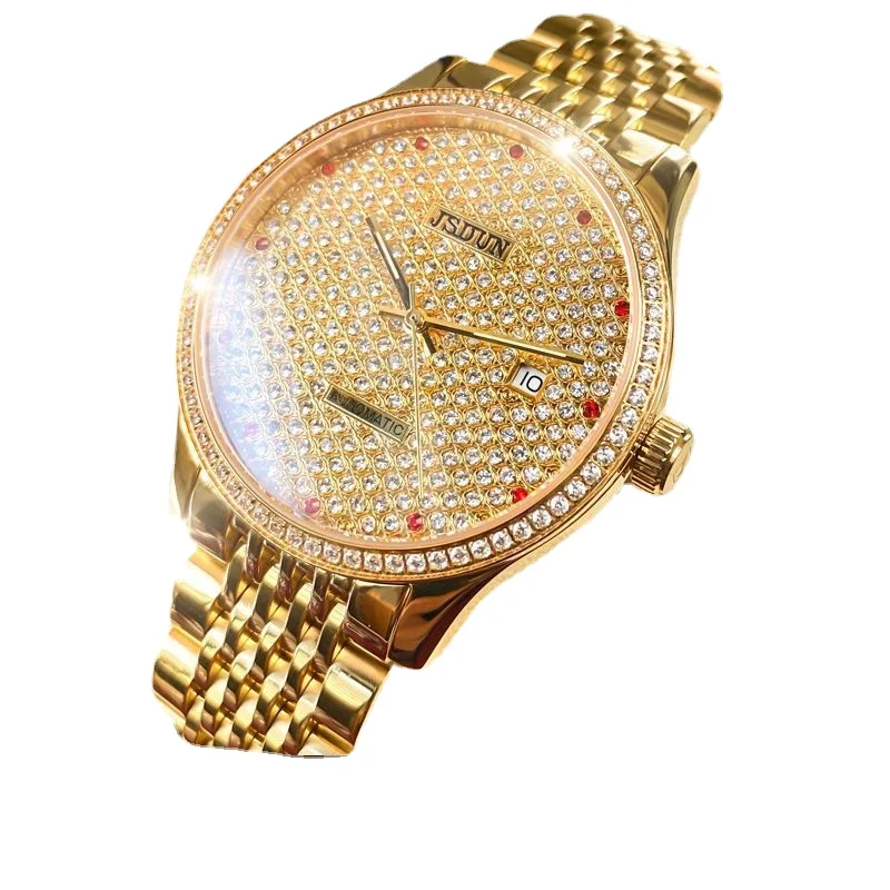 Fully automatic mechanical watch waterproof night glow men's watch high-end full sky star 18K gold
Fully automatic mechanical watch waterproof night glow men's watch high-end full sky star 18K gold