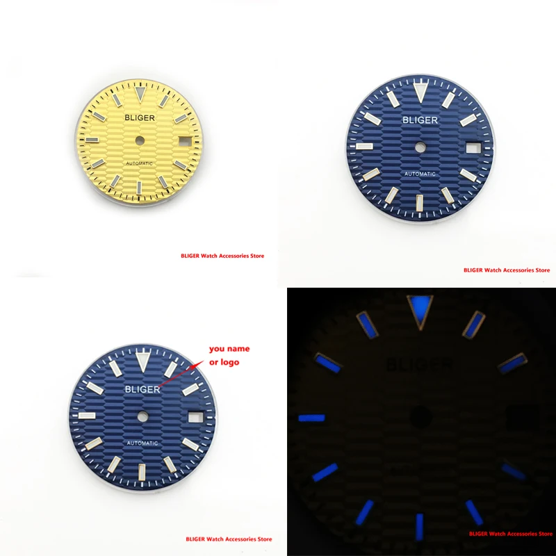 Bliger new mechanical men's watch dial dial accessories 29mm blue luminous for NH34NH35NH36MingZhu2813Miyota8215PT5000 movement
Bliger new mechanical men's watch dial dial accessories 29mm blue luminous for NH34NH35NH36MingZhu2813Miyota8215PT5000 movement