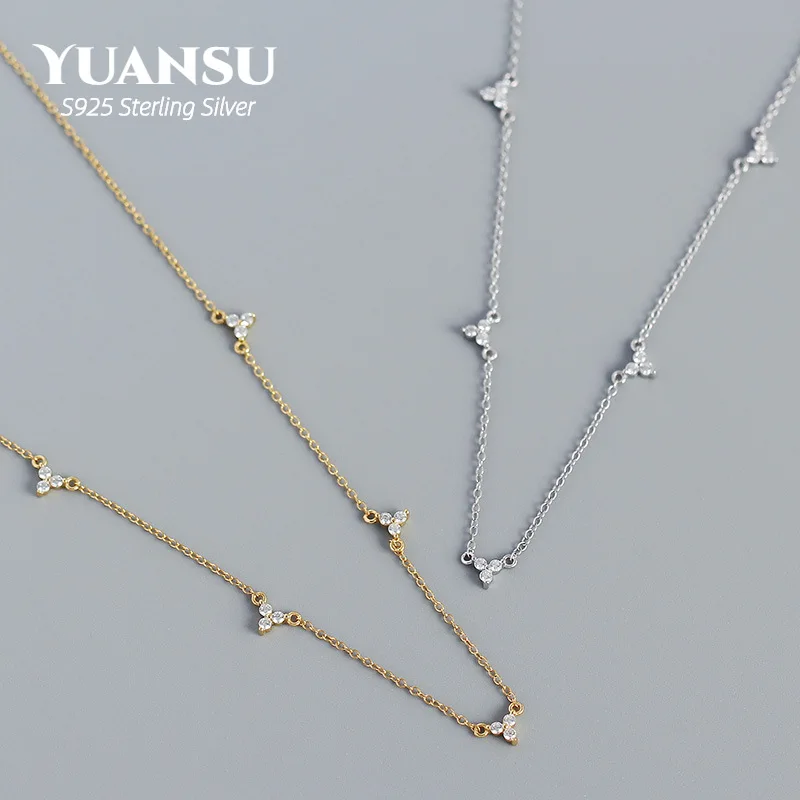 S925 Sterling Silver Necklace Ins Micro Inlaid With Three Zircon Design Geometric Necklace Party Jewelry
S925 Sterling Silver Necklace Ins Micro Inlaid With Three Zircon Design Geometric Necklace Party Jewelry