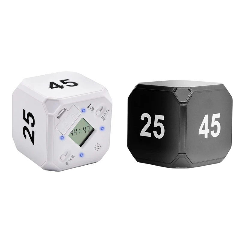 Cube-Timer Kitchen Timer Gravity Sensor Flip Meditation Timer for Time Management and Countdown 5-15-25-45 Min
Cube-Timer Kitchen Timer Gravity Sensor Flip Meditation Timer for Time Management and Countdown 5-15-25-45 Min