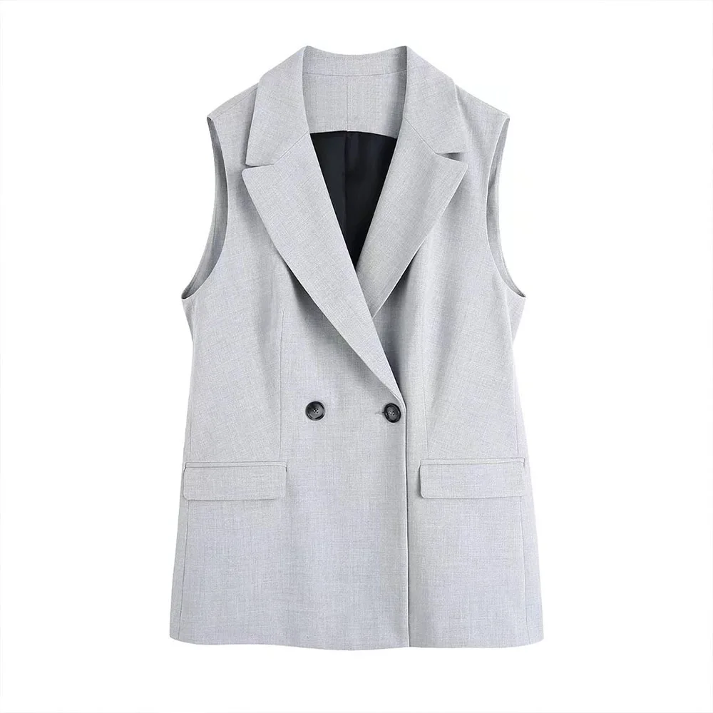DiYiG WOMAN 2022 Spring New Fashion Double Front Vest Retro Lapel Sleeveless Flap Pocket Double Breasted Vest Ladies Chic Top
DiYiG WOMAN 2022 Spring New Fashion Double Front Vest Retro Lapel Sleeveless Flap Pocket Double Breasted Vest Ladies Chic Top