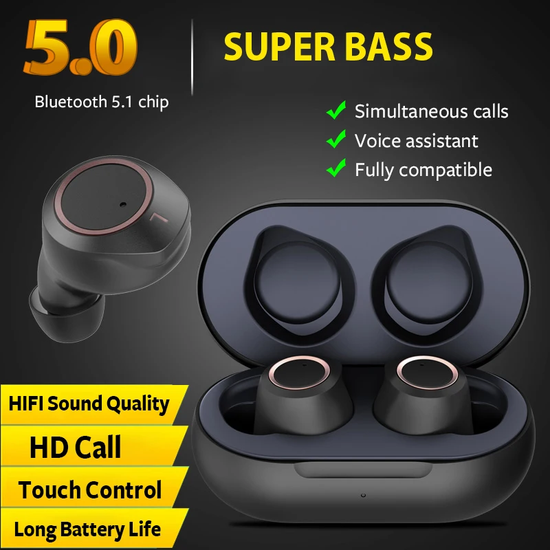 Беспроводные наушники Bluetooth 5,0, Hi-Fi наушники с глубокими басами и микрофоном, водонепроницаемые Игровые наушники с сенсорным управлением, на...
Беспроводные наушники Bluetooth 5,0, Hi-Fi наушники с глубокими басами и микрофоном, водонепроницаемые Игровые наушники с сенсорным управлением, на...