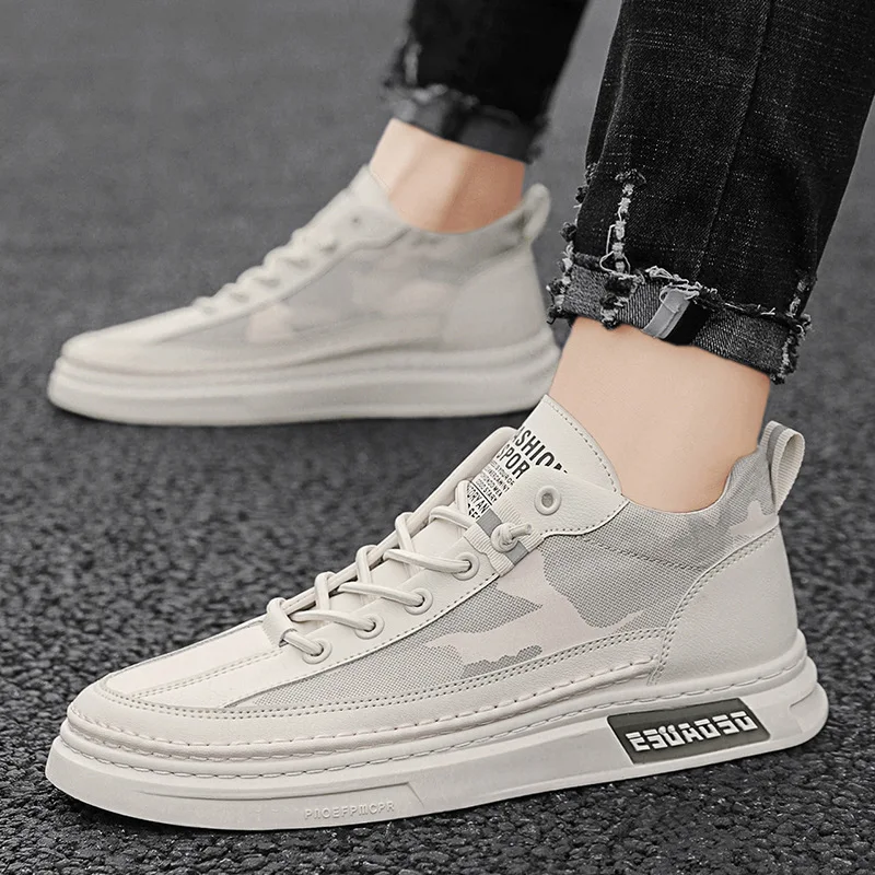New Men Shoes Leather Casual Footwear Trend Camouflage Print Flats Skateboard Shoes Boy Street Fashion Sneakers
New Men Shoes Leather Casual Footwear Trend Camouflage Print Flats Skateboard Shoes Boy Street Fashion Sneakers