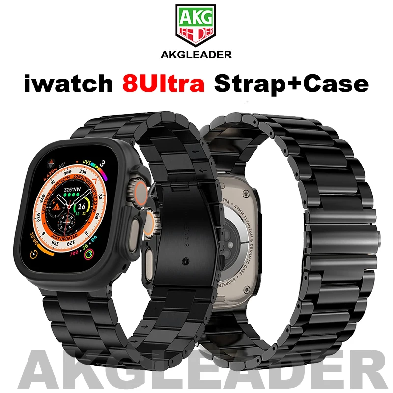 Ремешок из нержавеющей стали + чехол для Apple Watch Band Ultra 49 мм, металлический защитный чехол для наручных часов iWatch Ultra 49 мм, бампер
Ремешок из нержавеющей стали + чехол для Apple Watch Band Ultra 49 мм, металлический защитный чехол для наручных часов iWatch Ultra 49 мм, бампер