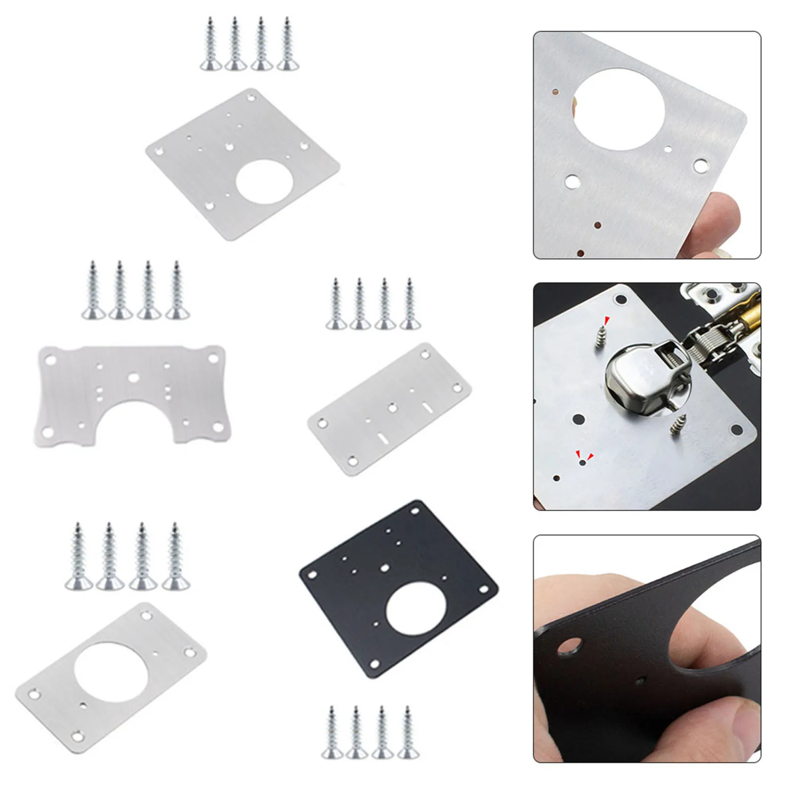 10pcs Stainless Steel Home Cabinet Door Hinge Repair Installer Damaged Hole Repair Fixing Plate With Mounting Screws
10pcs Stainless Steel Home Cabinet Door Hinge Repair Installer Damaged Hole Repair Fixing Plate With Mounting Screws