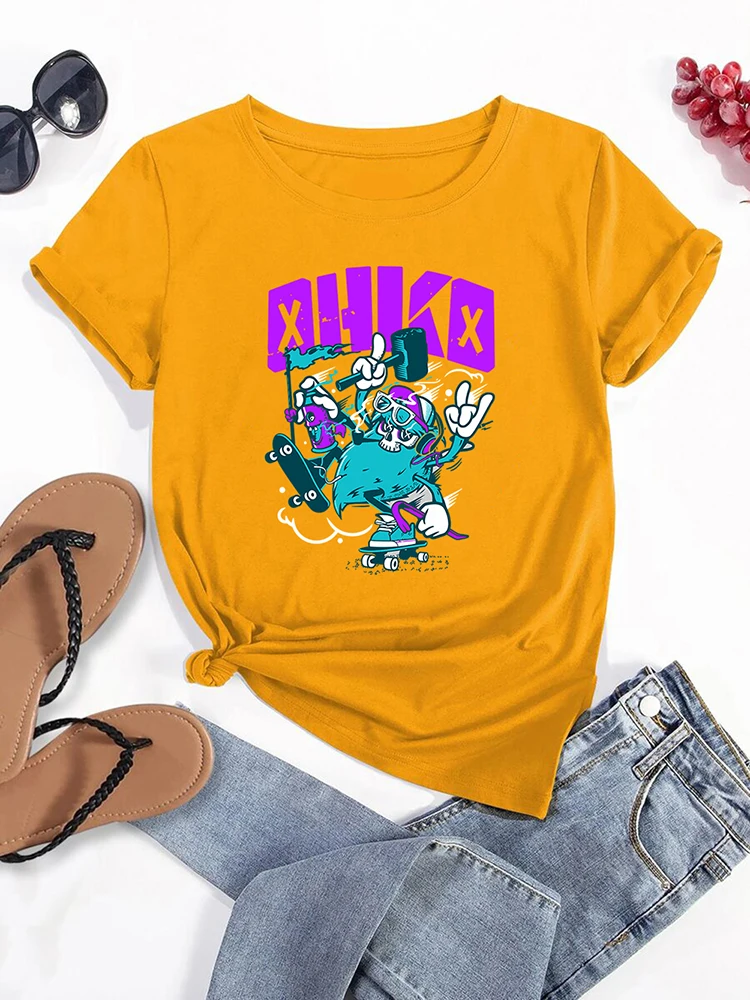 Футболка Мужская/женская с принтом скейтборда и скелета
Футболка Мужская/женская с принтом скейтборда и скелета