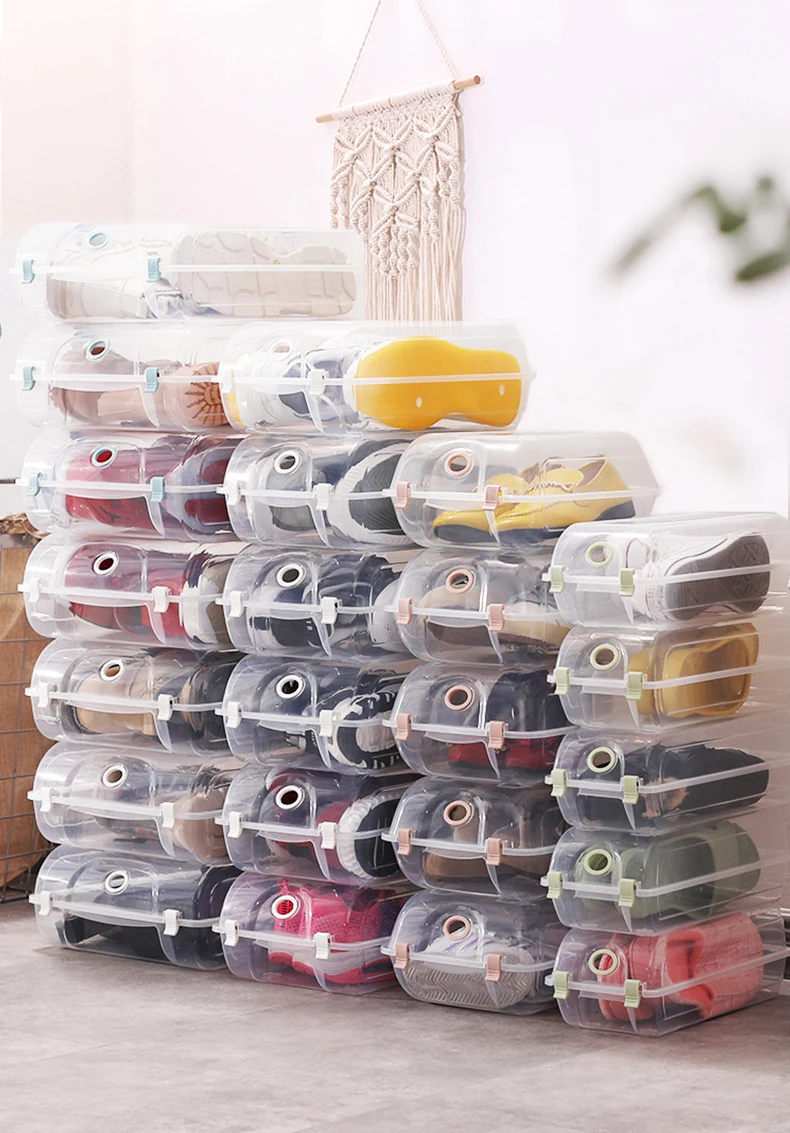 4Pcs/set Dustproof Plastic Shoes Case Thickened Household Organizer Removable Storage Box Stackable Boot Sneakers Shoe Cabinet
4Pcs/set Dustproof Plastic Shoes Case Thickened Household Organizer Removable Storage Box Stackable Boot Sneakers Shoe Cabinet