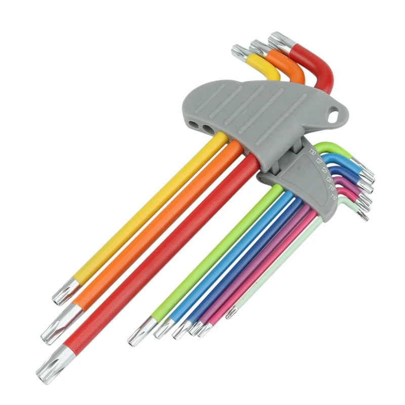 Набор шестигранных ключей Torx, 9 шт., шестигранные ключи промышленного класса, изготовлены из термообработанной хромованадиевой стали
Набор шестигранных ключей Torx, 9 шт., шестигранные ключи промышленного класса, изготовлены из термообработанной хромованадиевой стали