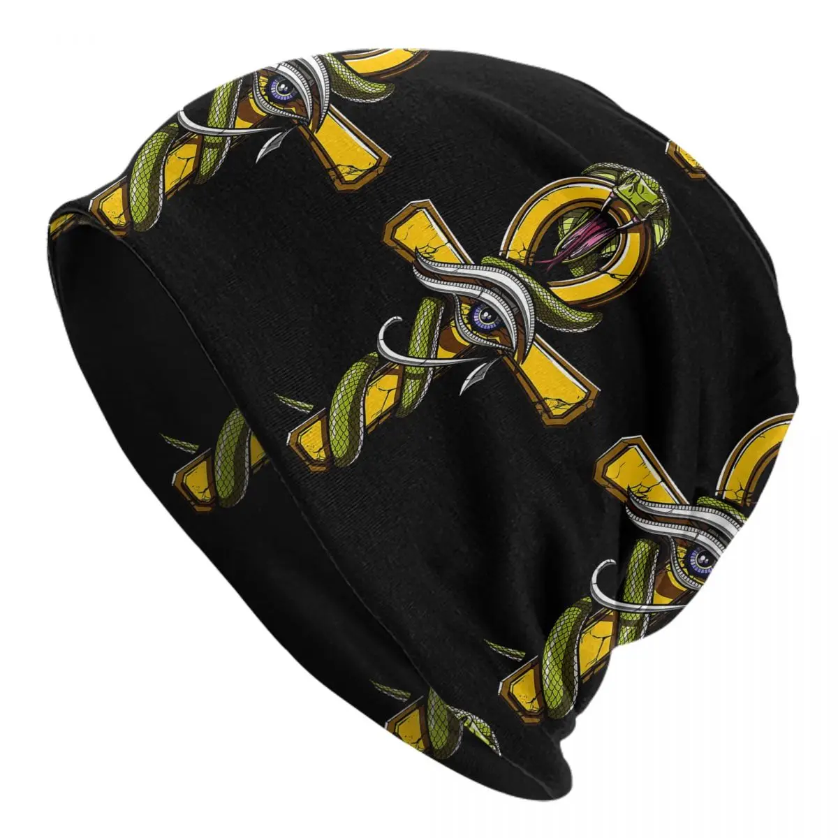 

Bonnet Hats Egyptian Mythology Ancient Egypt Gods Atum Osiris Men Women's Thin Hat Eye Of Horus Ankh Cap Skullies Beanies Caps
