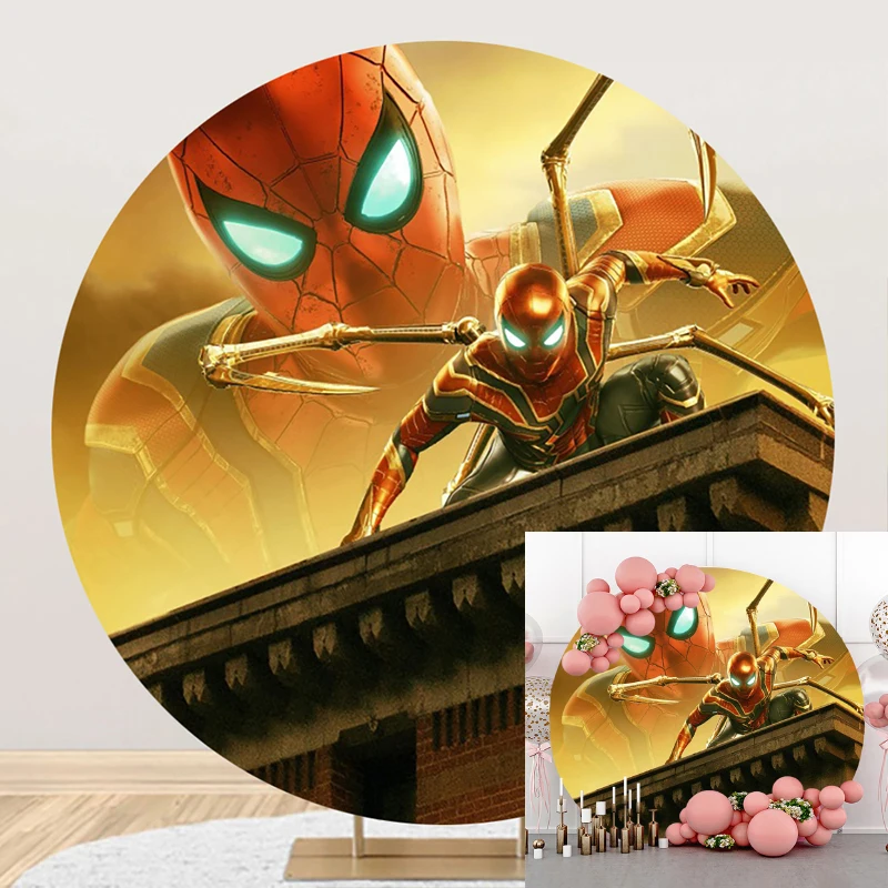 Disney Spider Hero Boy Circle Background Super Kids Birthday Party Decoration Banner Round Photography Backdrop Photo Studio
Disney Spider Hero Boy Circle Background Super Kids Birthday Party Decoration Banner Round Photography Backdrop Photo Studio