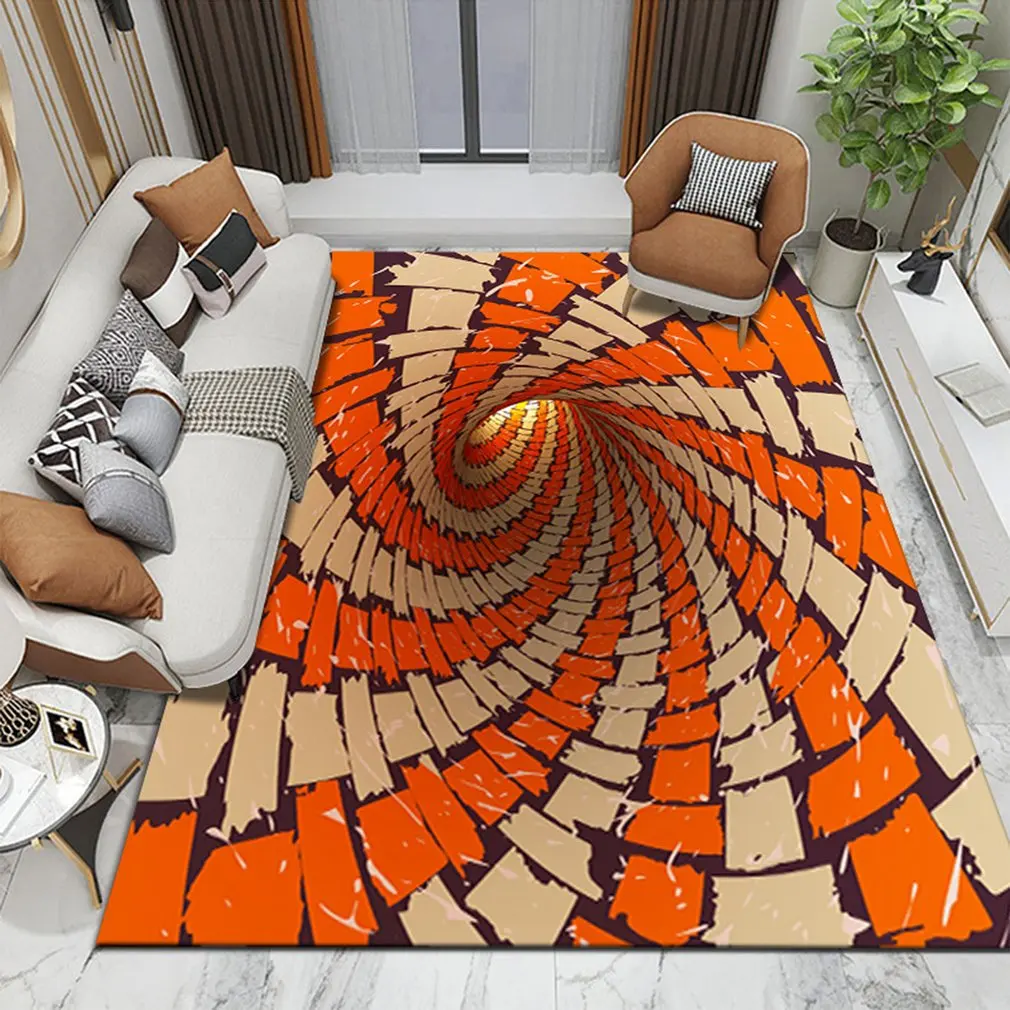 3D Vision Carpet Orange Swirl Living Room Bedroom Table Non-slip Soft Three-dimensional Floor Mat
3D Vision Carpet Orange Swirl Living Room Bedroom Table Non-slip Soft Three-dimensional Floor Mat