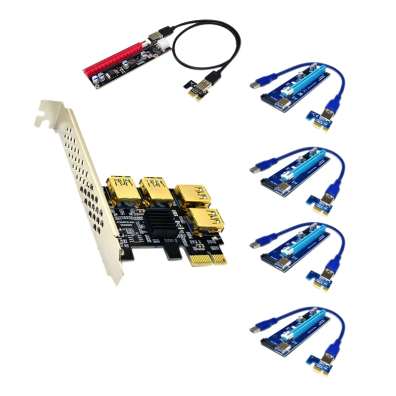 Pcie 1-4 PCI Express 16X Слоты Райзер карта + 4 шт. кабеля адаптер слота + 6Pin Удлинительный кабель для майнинга
Pcie 1-4 PCI Express 16X Слоты Райзер карта + 4 шт. кабеля адаптер слота + 6Pin Удлинительный кабель для майнинга