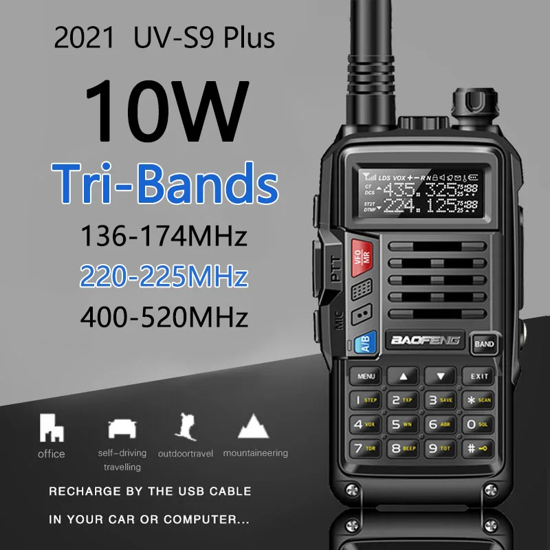2021Baofeng UV-S9 Plus 10 Вт трехдиапазонный 136-174/220-225/400-520 МГц высокомощный любительский портативный любительский радиопередатчик CB
2021Baofeng UV-S9 Plus 10 Вт трехдиапазонный 136-174/220-225/400-520 МГц высокомощный любительский портативный любительский радиопередатчик CB