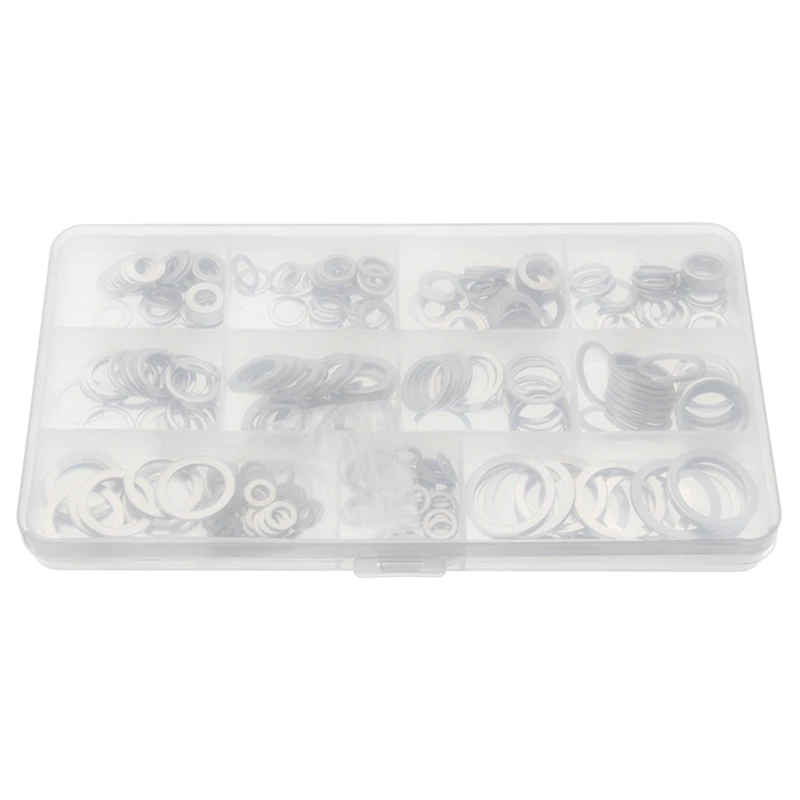 320 Pcs Boxed Sealing Washer, High Temperature Resistant Aluminum Washer Combination, Corrosion Resistant Flat Washer
320 Pcs Boxed Sealing Washer, High Temperature Resistant Aluminum Washer Combination, Corrosion Resistant Flat Washer