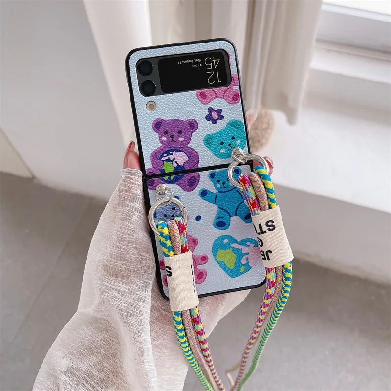 Colorful Cartoon Bear Phone Case for Samsung Galaxy Z Flip 3 Z Flip 4 Hard PC Back Cover for ZFlip3 ZFlip4 Case Protective Shell
Colorful Cartoon Bear Phone Case for Samsung Galaxy Z Flip 3 Z Flip 4 Hard PC Back Cover for ZFlip3 ZFlip4 Case Protective Shell