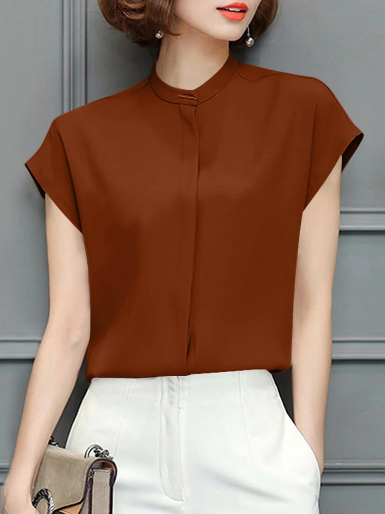 ZANZEA Summer Women Solid Color Blouse Fashion Sleeveless O-Neck Button Elastic Cuff Tops Bohemian Femme Casual Holiday Shirt
ZANZEA Summer Women Solid Color Blouse Fashion Sleeveless O-Neck Button Elastic Cuff Tops Bohemian Femme Casual Holiday Shirt
