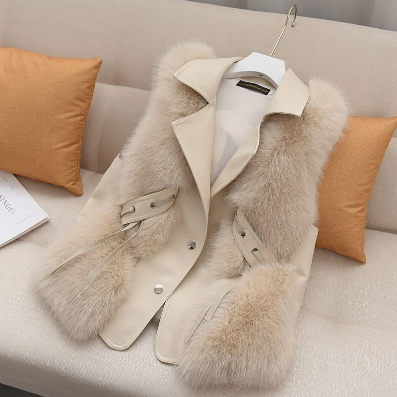 Faux Fur Vest 2023 Autumn and Winter Fashion Thickening Imitation Fox Fur Vest Women's Warm Casual Stitching Women's Vest Vest
Faux Fur Vest 2023 Autumn and Winter Fashion Thickening Imitation Fox Fur Vest Women's Warm Casual Stitching Women's Vest Vest