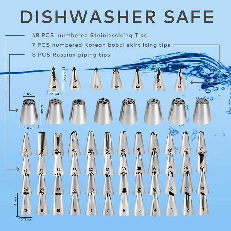 137Pcs/Set Cake Decorating Tools Spatula Kit Bakeware Cake Accessories Baking tray stainless steel / plastic pastry bag
137Pcs/Set Cake Decorating Tools Spatula Kit Bakeware Cake Accessories Baking tray stainless steel / plastic pastry bag