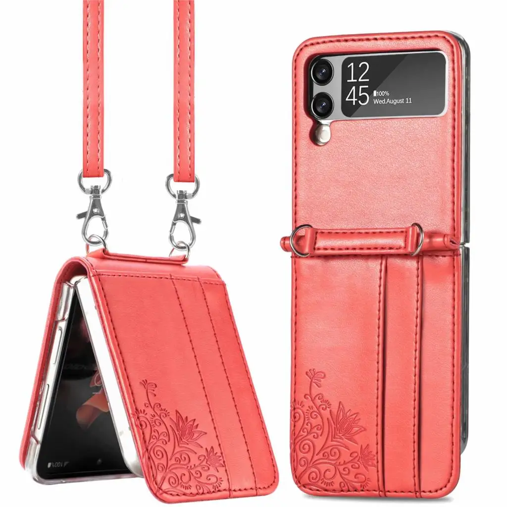 For Samsung Galaxy Z Flip 3 5G Case Card Slot Wallet Leather With Shoulder Strap Cover For Samsung Z Flip 3 5G Case Capa
For Samsung Galaxy Z Flip 3 5G Case Card Slot Wallet Leather With Shoulder Strap Cover For Samsung Z Flip 3 5G Case Capa