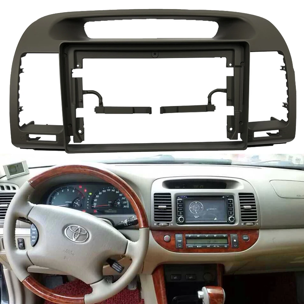 

9-дюймовый 2Din автомобильный радиоприемник, стерео панель для монтажа автомобильной панели, двойной Din CD DVD рамка для Toyota Camry 5 2001-2006