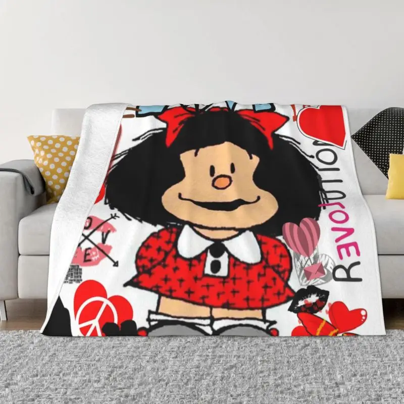 Mafalda Cartoon Quino Comics Ultra-Soft Fleece Throw Blanket for Bed Travel Couch Quilt Warm Flannel Blankets
Mafalda Cartoon Quino Comics Ultra-Soft Fleece Throw Blanket for Bed Travel Couch Quilt Warm Flannel Blankets