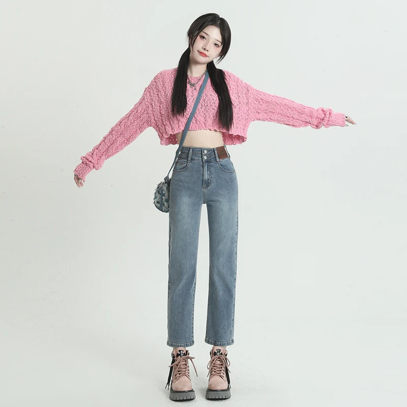 2023 new all-match high-waisted jeans popular women's denim straight-leg pants spring fashion ladies' jeans
2023 new all-match high-waisted jeans popular women's denim straight-leg pants spring fashion ladies' jeans
