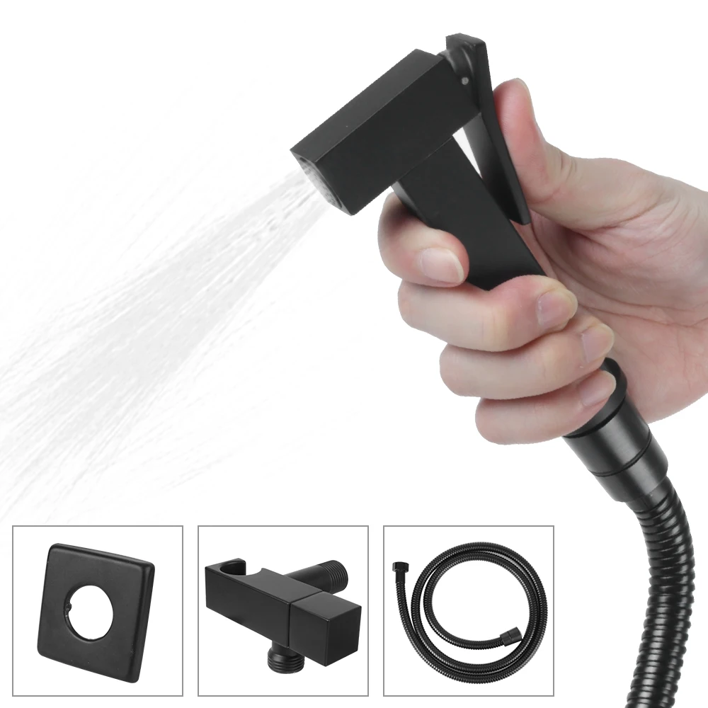 Black Bidet Spraye Set Copper Handheld Toilet Self Cleaning Shower Head Bathroom Accessories
Black Bidet Spraye Set Copper Handheld Toilet Self Cleaning Shower Head Bathroom Accessories