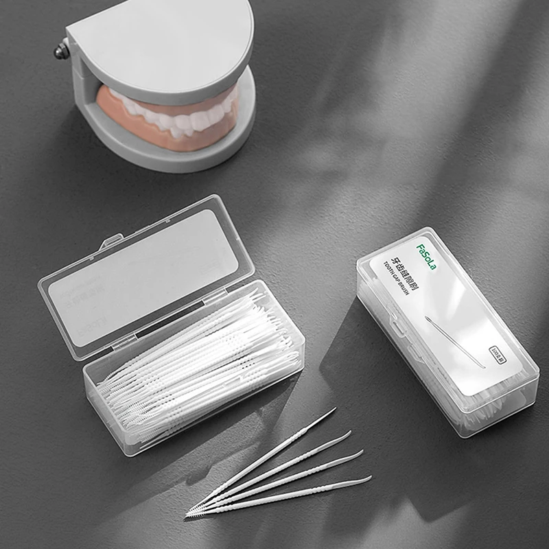 100Pcs Interdental Brush Toothpick With Box Double-Head Brush For Teeth Cleaning Toothpick Oral Care Tool Toothpick Dental Floss
100Pcs Interdental Brush Toothpick With Box Double-Head Brush For Teeth Cleaning Toothpick Oral Care Tool Toothpick Dental Floss