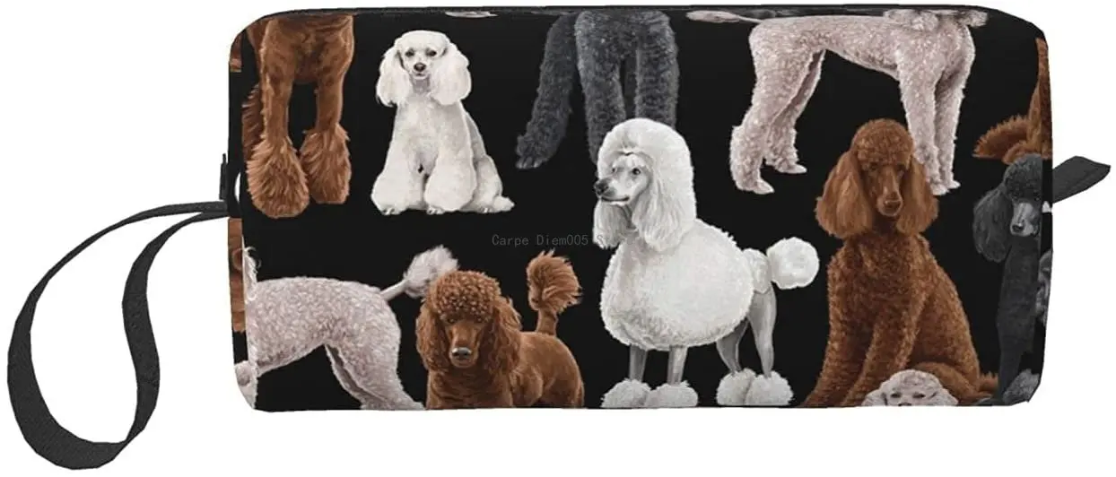 Poodles Travel Cosmetic Bag Pen Pencil Case Portable Toiletry Brush Storage, Multi-Function Makeup Carry Case with Zipper
Poodles Travel Cosmetic Bag Pen Pencil Case Portable Toiletry Brush Storage, Multi-Function Makeup Carry Case with Zipper