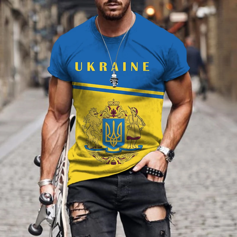 Summer 3D Printing Ukraine Flag Fashion Handsome Men Clothes T-Shirt Casual Breathable Short Sleeve Oversized Blouse O-Neck Tees
Summer 3D Printing Ukraine Flag Fashion Handsome Men Clothes T-Shirt Casual Breathable Short Sleeve Oversized Blouse O-Neck Tees