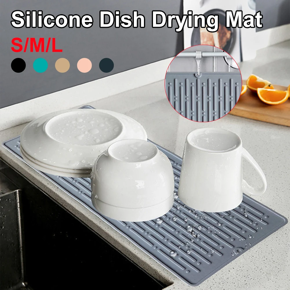 Silicone Dish Drying Mat Drainer Mat Protection Heat Resistant Counter Top Mat Sink Non Slip Dish Draining Tools Kitchen Gadgets
Silicone Dish Drying Mat Drainer Mat Protection Heat Resistant Counter Top Mat Sink Non Slip Dish Draining Tools Kitchen Gadgets