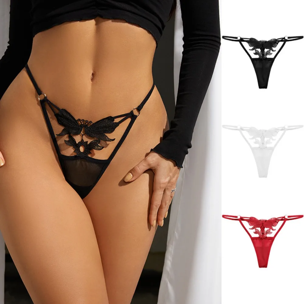 Трусики танга с заниженной талией для девочек, бесследные женские трусики-стринги, ажурное корейское нижнее белье, кружевные трусы с вышивк... 
Трусики танга с заниженной талией для девочек, бесследные женские трусики-стринги, ажурное корейское нижнее белье, кружевные трусы с вышивк...