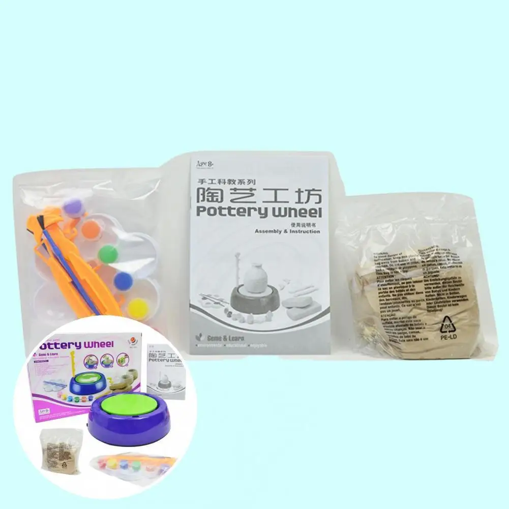 Plastic 1 Set Helpful Craft Arts Ceramic Pottery Toy Convenient Kid Ceramic Pottery Machine Spinning for Boy
Plastic 1 Set Helpful Craft Arts Ceramic Pottery Toy Convenient Kid Ceramic Pottery Machine Spinning for Boy