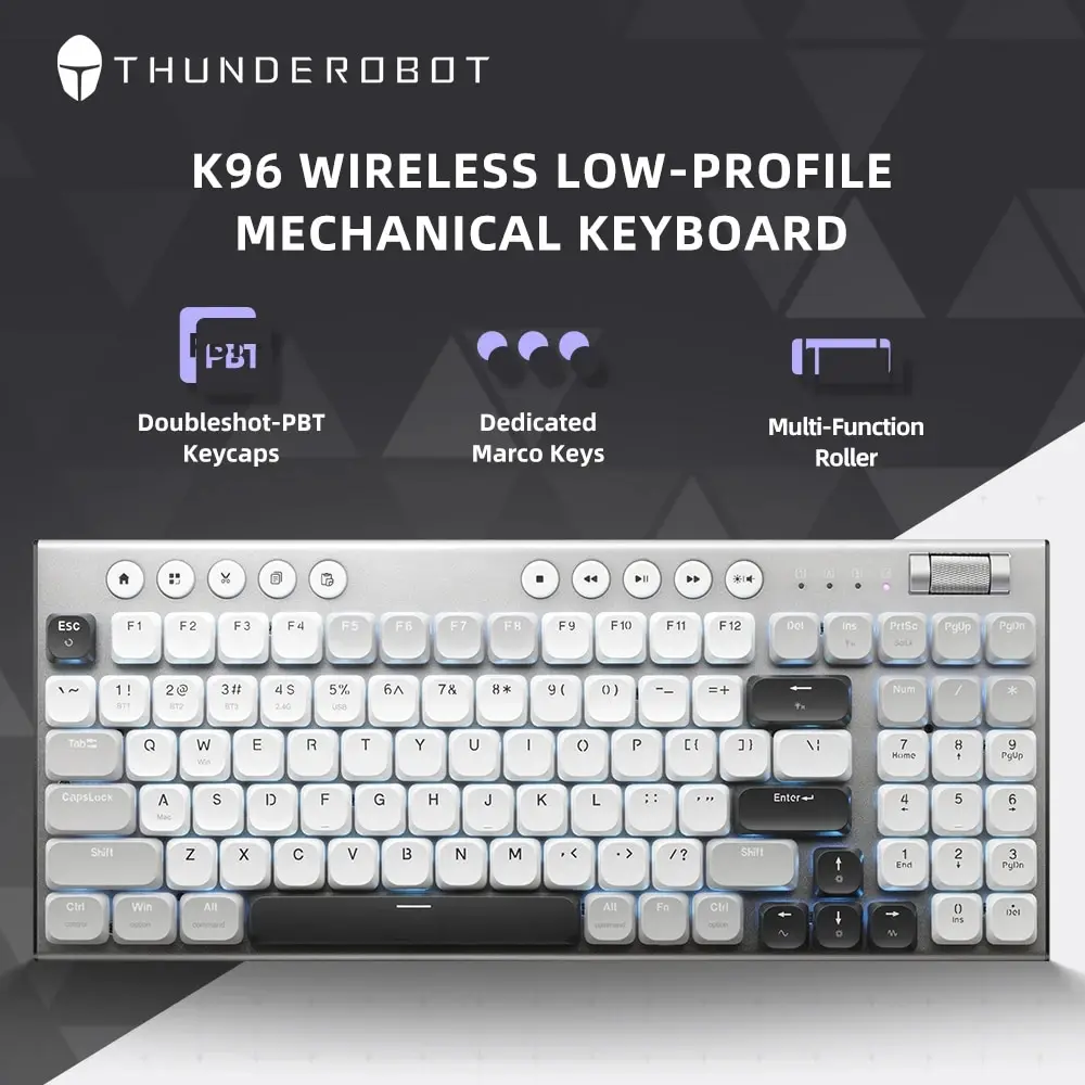 THUNDEROBOT K96 Беспроводная механическая клавиатура Низкопрофильная производства