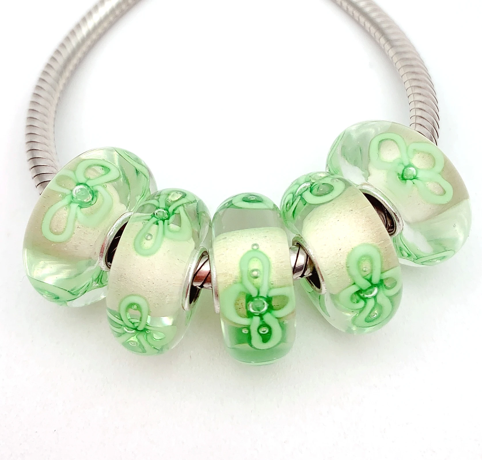 YG857 5X 100% Authenticity S925 Sterling Silver Beads Murano Glassbeads NEW Fit European Charms Bracelet Diy Jewelry Lampwork
YG857 5X 100% Authenticity S925 Sterling Silver Beads Murano Glassbeads NEW Fit European Charms Bracelet Diy Jewelry Lampwork