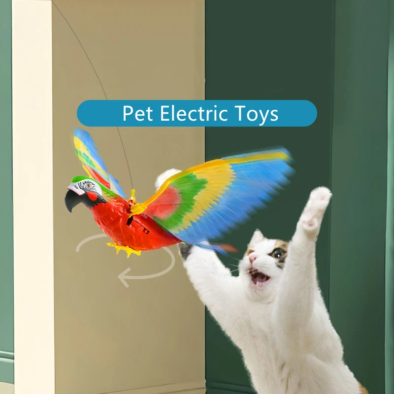 

Лидер продаж, имитация птицы, интерактивные игрушки для кошек, электрическая подвесная птица, летающая птица, игрушечная кошка, палка для ко...