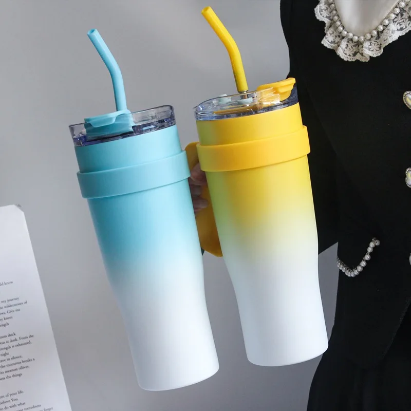 Modern Simple Thermos Cup Vacuum Stainless Steel Car Cup Large Capacity Handle Ice Bully Cup Straw Thermos Cup Festival Gift Cup
Modern Simple Thermos Cup Vacuum Stainless Steel Car Cup Large Capacity Handle Ice Bully Cup Straw Thermos Cup Festival Gift Cup