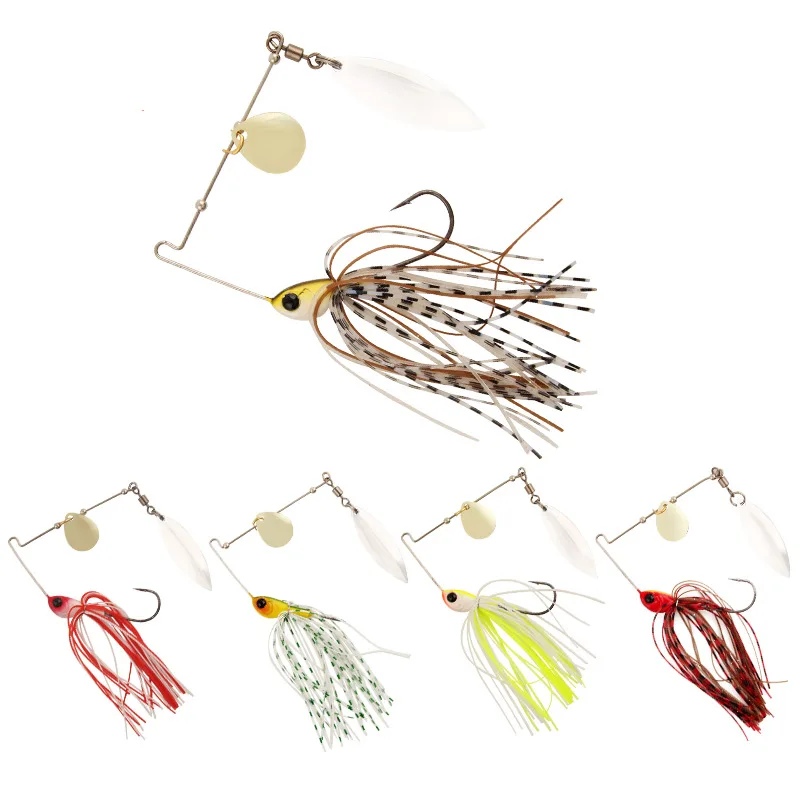 

Spinnerbait Fishing Lure, Hard Metal Jig Spinner Baits Swimbait for Bass Trout Pike Salmon Walleye Freshwater Saltwater