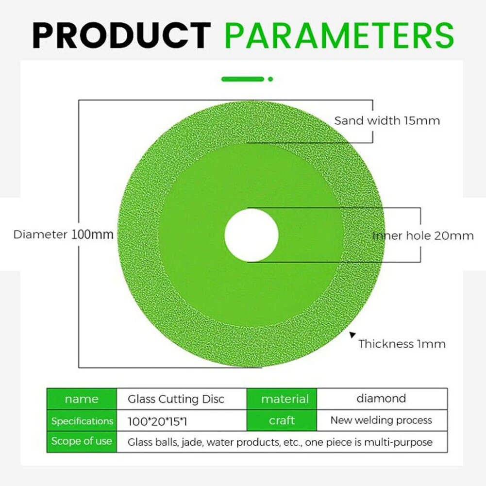 3pcs Glass Cutting Disc 100mm Angle Grinder Diamond Saw Blade Electric Grinding Cutting Disc Rotary Tool Glass Cutting Discs
3pcs Glass Cutting Disc 100mm Angle Grinder Diamond Saw Blade Electric Grinding Cutting Disc Rotary Tool Glass Cutting Discs