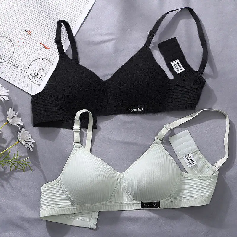 Korean Style Cotton Thread Girl's Underwear Student Bra High School Development Period Thin Section without Steel Ring Small
Korean Style Cotton Thread Girl's Underwear Student Bra High School Development Period Thin Section without Steel Ring Small