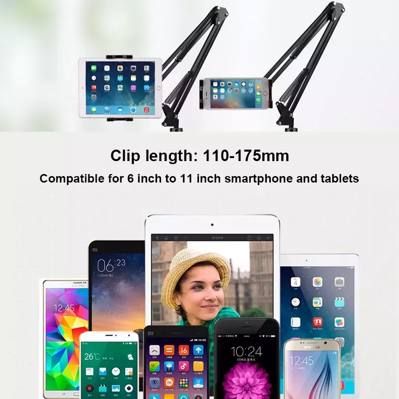 2022NEW Metal Phone Stand 6 to 11inch Mobile Phone Tablet Holder Long Arm Lazy Bed Mount Support Clip for Xiao mi Pro Air Mini
2022NEW Metal Phone Stand 6 to 11inch Mobile Phone Tablet Holder Long Arm Lazy Bed Mount Support Clip for Xiao mi Pro Air Mini