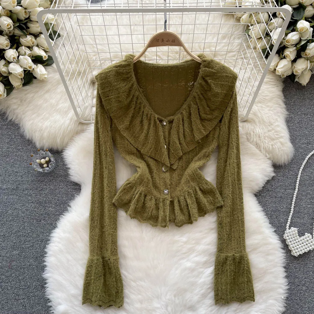 Korean Style Blouse Lace Patchwork Shirts Women Shirt Top Female Casual Blouses Ruffles Collar Flare Sleeve Blusas Dropshipping
Korean Style Blouse Lace Patchwork Shirts Women Shirt Top Female Casual Blouses Ruffles Collar Flare Sleeve Blusas Dropshipping