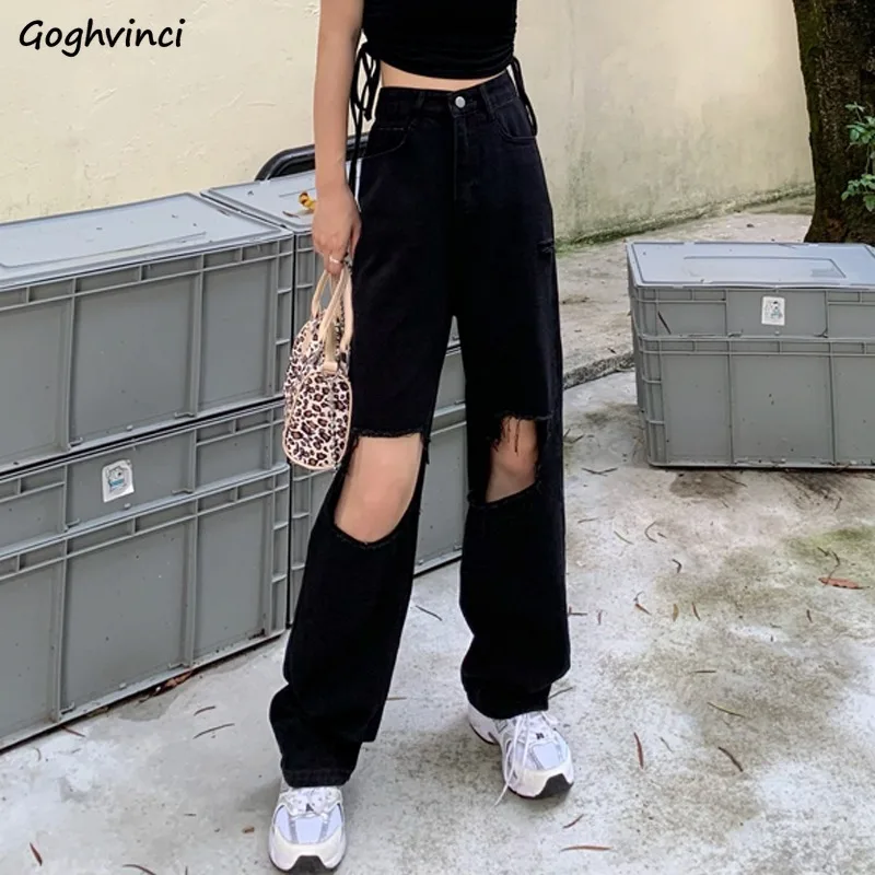 Jeans Woman Casual All-match Denim Fashion Hole Streetwear Harajuku Korean Style Wide Leg Loose Summer Pockets Cool Ins Ladies
Jeans Woman Casual All-match Denim Fashion Hole Streetwear Harajuku Korean Style Wide Leg Loose Summer Pockets Cool Ins Ladies
