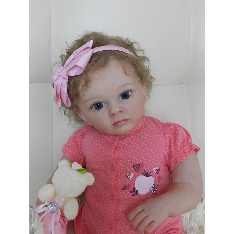 

58CM Reborn Baby Doll Tutti Newborn Girl Baby Real Soft Touch 3D Skin Paint with Genesis Paint High Quality Handmade Art Doll