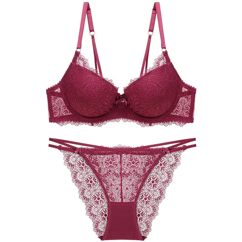 Sexy Push-up Bra And Panty Sets Women's Underwear Set Lace Comfortable Brassiere Adjustable Gathered Lingerie Red bra
Sexy Push-up Bra And Panty Sets Women's Underwear Set Lace Comfortable Brassiere Adjustable Gathered Lingerie Red bra