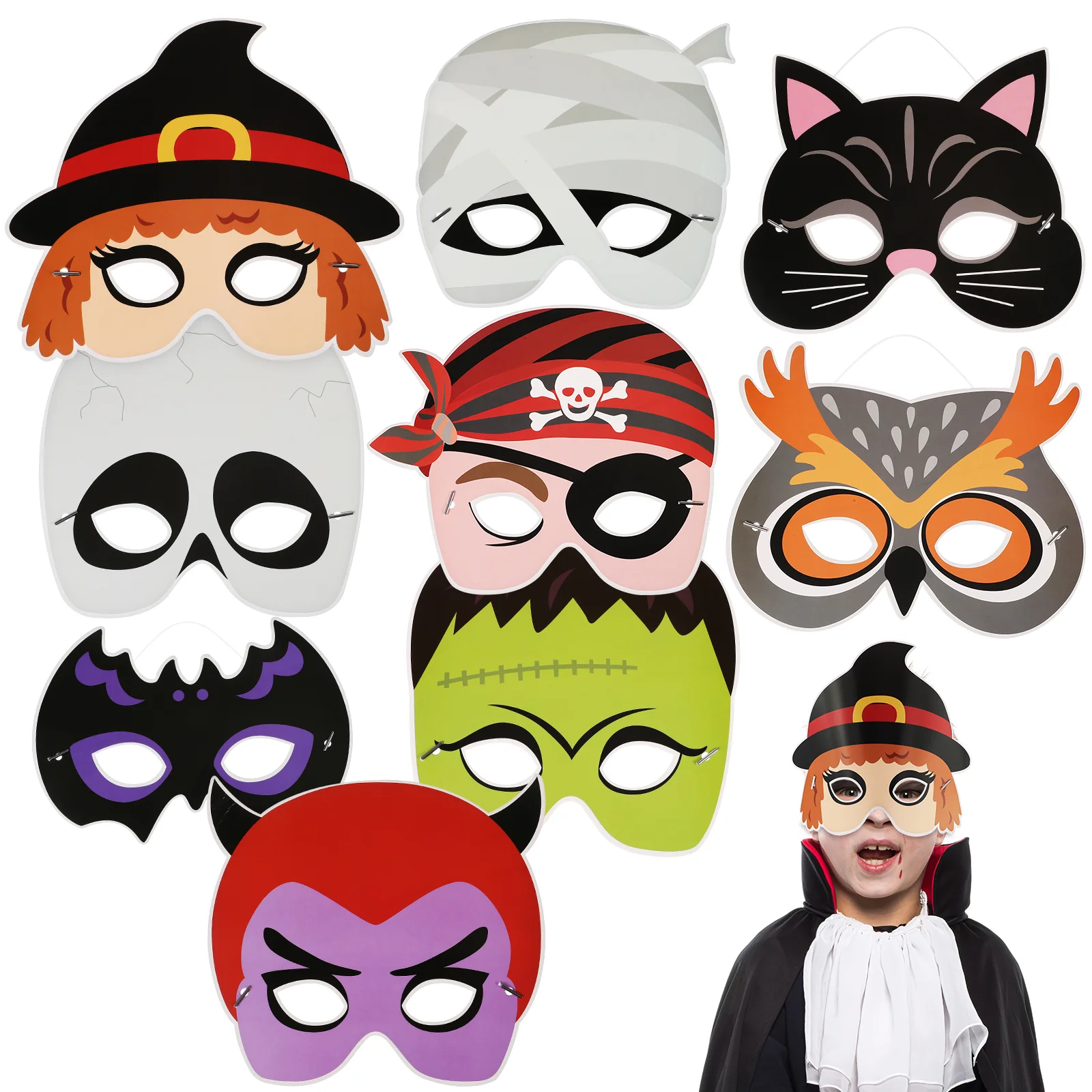 9 Pcs Masquerade Mask Halloween Decorative Prop Cartoon Funny Masks Creative Adults Child
9 Pcs Masquerade Mask Halloween Decorative Prop Cartoon Funny Masks Creative Adults Child