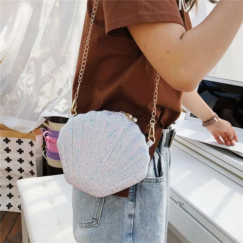2022 New Trendy Fashion Simple Sequined Shell Bag Fairy Western Style Mini Bag Female Wild One-shoulder Messenger Bag
2022 New Trendy Fashion Simple Sequined Shell Bag Fairy Western Style Mini Bag Female Wild One-shoulder Messenger Bag