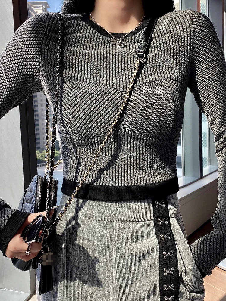 Gray Gothic Sexy Bodycon Knitted Pullover Sweater for Woman Designer Luxury Female Jumper Jersey Streetwear Harajuku Indie
Gray Gothic Sexy Bodycon Knitted Pullover Sweater for Woman Designer Luxury Female Jumper Jersey Streetwear Harajuku Indie